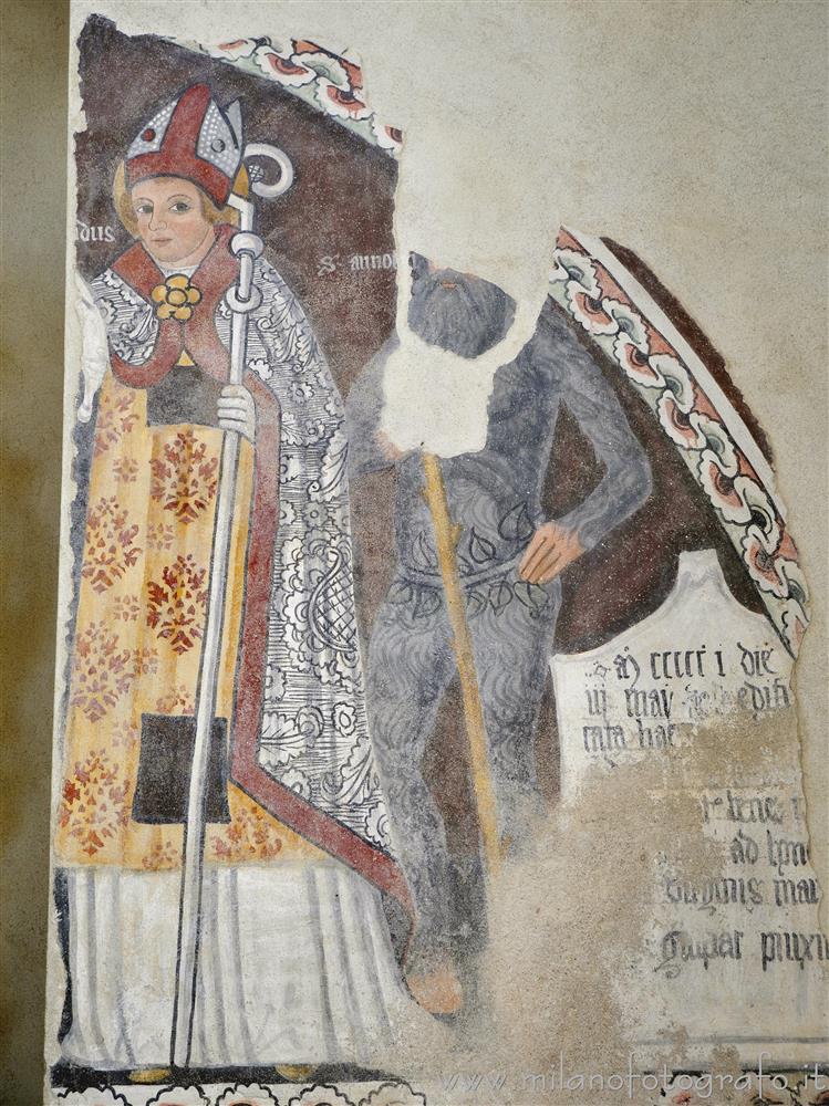 Benna (Biella, Italy) - St. Gotthard and Wild Man in the Oratory of Saint Mary of Graces